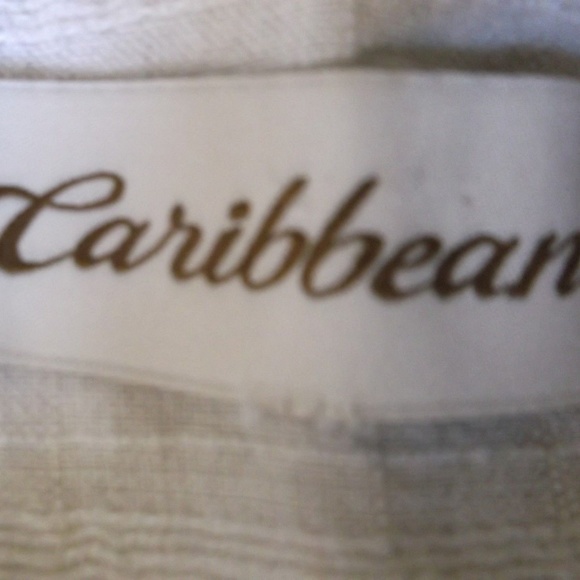 Caribbean Casual Button Down Shirt 100% Linen - Picture 4 of 5